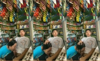 Lagi Jaga Warung Dikulum Sama Pembeli